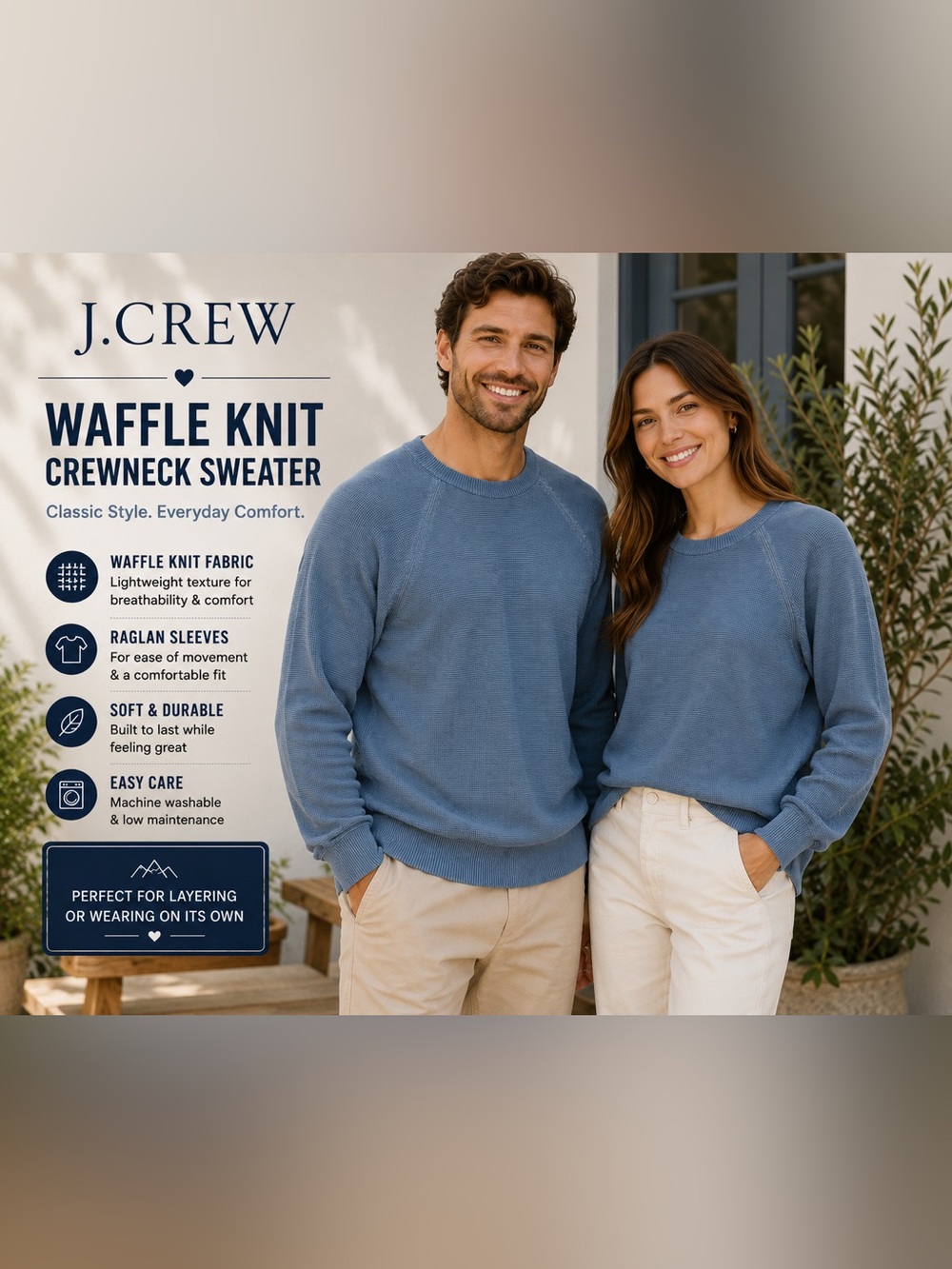 J. Crew Men’s Powder Blue Crewneck Sweater